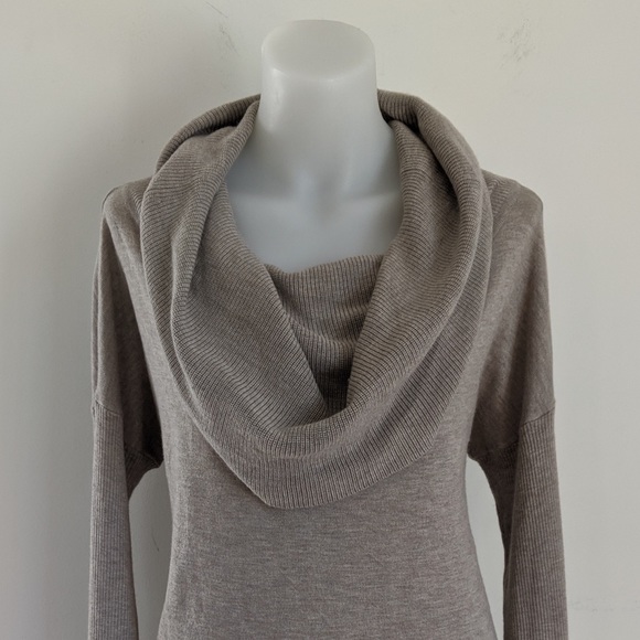 CASLON Side Slit Cowl Neck Tunic, Tan, S - Picture 3 of 6